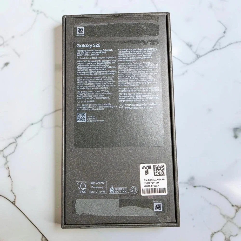 Brand New Sealed Samsung Galaxy S26 , SM-S942U1, 256 GB - (Unlocked)